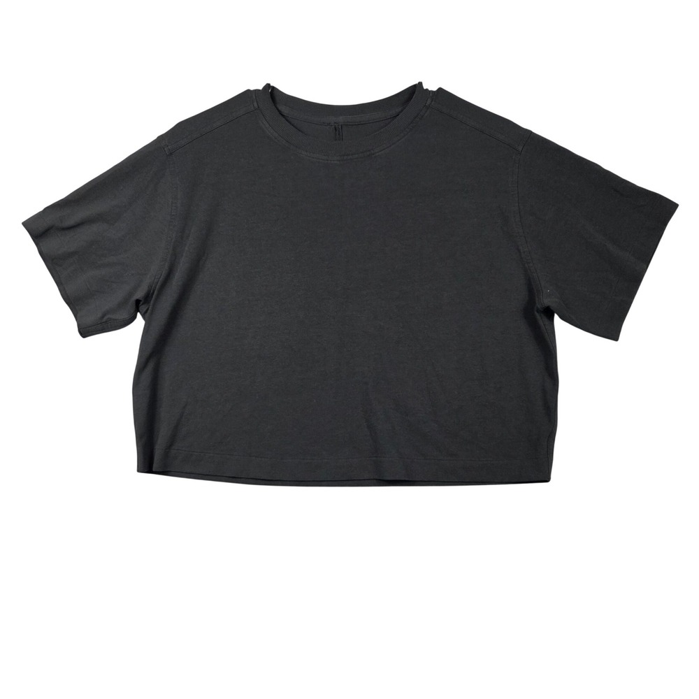 Lululemon Cates Crop Tee Womens S/M Grey Excellent Short Sleeve Crewneck T-Shirt